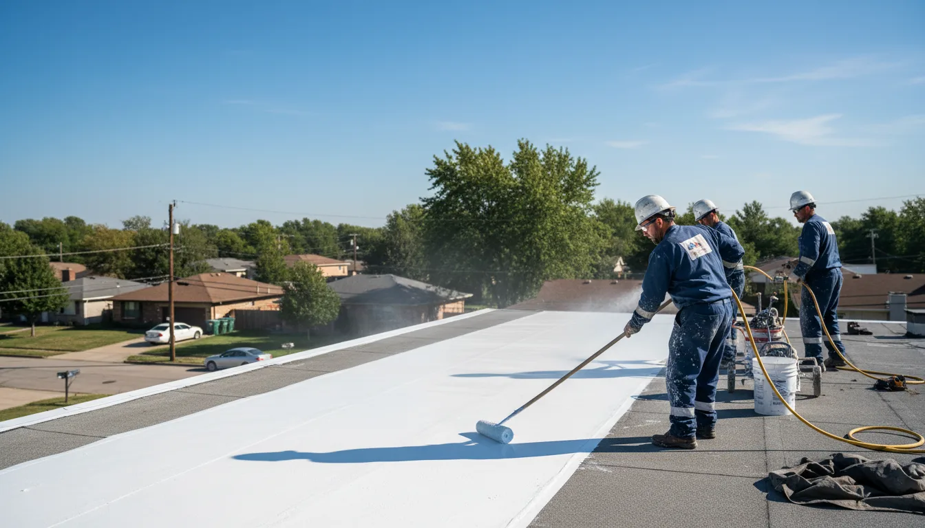 Commercial roof coating in Gilman, IA near me